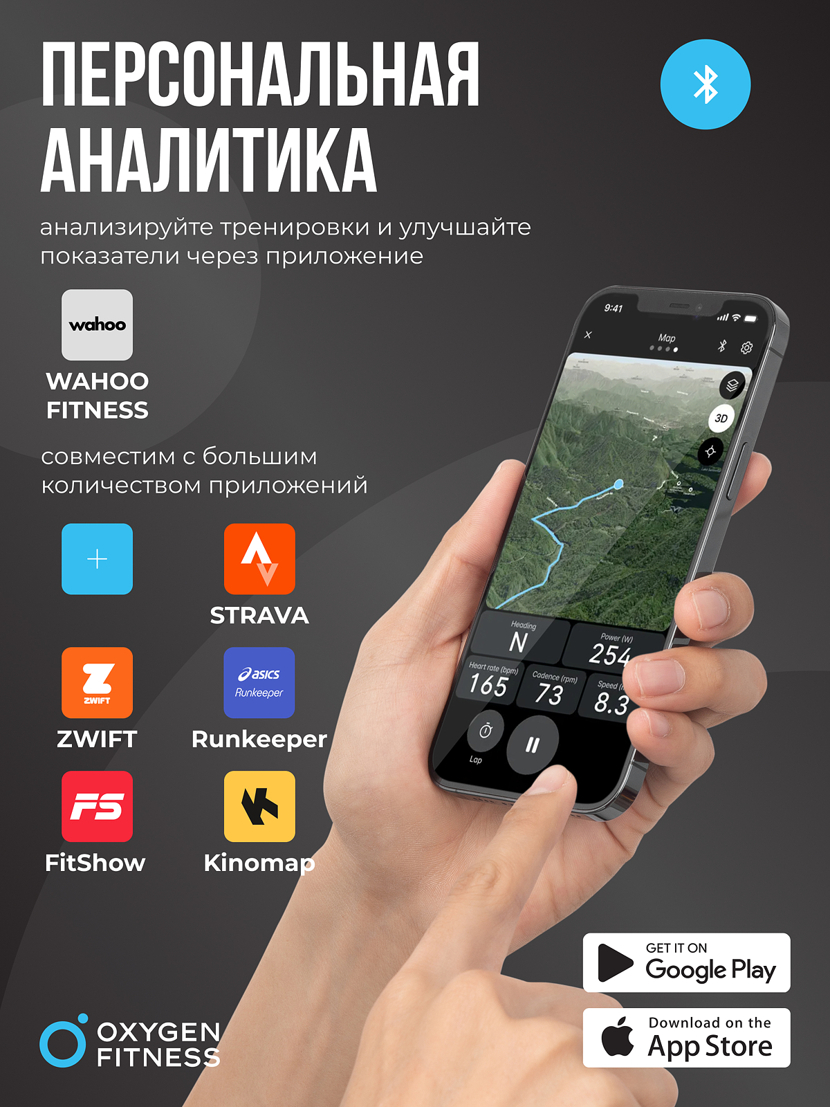 Нагрудный датчик пульса OXYGEN FITNESS SENSE PRO (Bluetooth) photo 6